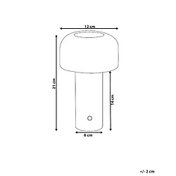 Avis Beliani Lampe à poser sans fil en métal gris BESOS