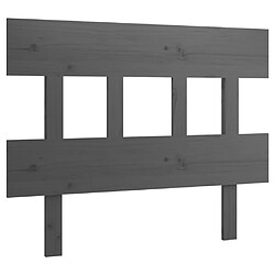 vidaXL Tête de lit Gris 93,5x3x81 cm Bois massif de pin