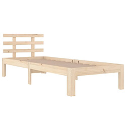 Avis Maison Chic Lit adulte - Lit simple Cadre de lit,Structure du lit Contemporain Bois massif 90x200 cm -MN96121