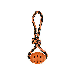 ZEUS Jouet Grenade Bomber en nylon - 10 x 32 cm - Orange et noir - Pour chien