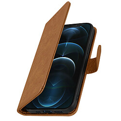 Avizar Étui Apple iPhone 12 Pro Max Protection avec Porte-carte Fonction Support marron