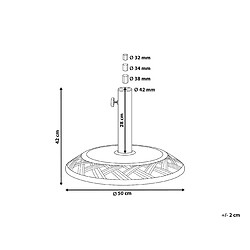 Avis Beliani Socle de parasol CAPACI Noir Rond