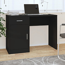 vidaXL Bureau avec tiroir et armoire Noir 100x40x73 cm Bois ingénierie