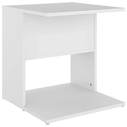 vidaXL Table d'appoint blanc 45x45x48 cm bois d'ingénierie