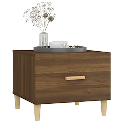 Acheter vidaXL Table basse Chêne marron 50x50x40 cm Bois d'ingénierie