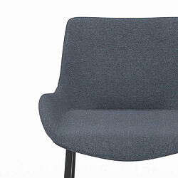 Rendez Vous Deco Chaise pour îlot central Pirata en tissu gris 65cm (lot de 2) pas cher