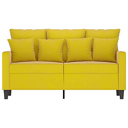 Avis Maison Chic Canapé à 2 places,Sofa de Salon,Canapé droit Jaune 120 cm Velours -GKD712482