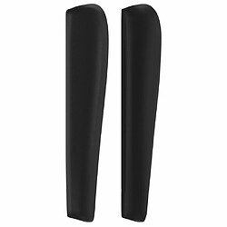 Avis Maison Chic Tête de lit moderne avec oreilles pour chambre - Décoration de lit Noir 203x23x118/128 cm Similicuir -MN73496