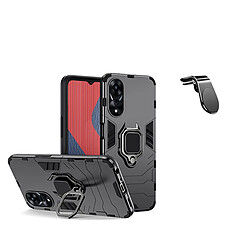 SUPPORT MAGNETIQUE K KIT DE VOITURE DE CONDUITE SAFT + 3X1 Couverture militaire défenseur Phonecare pour Oppo A58 4G - le noir