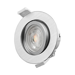 BRAYTRON Lot de 10 Spots LED encastrables 3en1 rond Alu 7W IP20