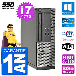 PC Dell Optiplex 3020 SFF i7-4770 RAM 8Go SSD 960Go Windows 10 Wifi - Occasion