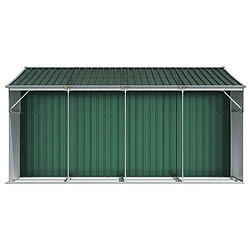 Acheter Helloshop26 Abri de jardin cabane cabanon maison de stockage remise extérieur hangar outils robuste 277 x 365,5 x 179 cm acier galvanisé vert 02_0022378