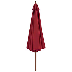 ComfortXL Parasol Avec Mât En Bois 350 Cm Bordeaux