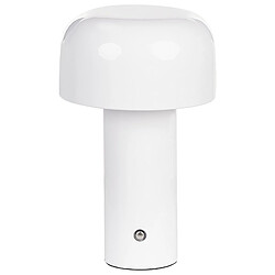 Beliani Lampe à poser sans fil en métal blanc BESOS