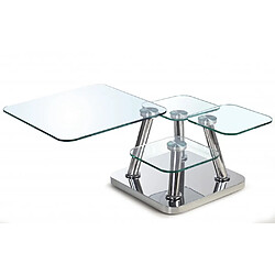 Avis Inside 75 Table basse EGO 4 plateaux pivotants en verre