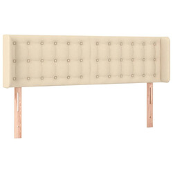 Maison Chic Tête de lit scandinave avec oreilles,meuble de chambre Crème 147x16x78/88 cm Tissu -MN88784