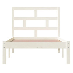 Acheter Maison Chic Lit adulte - Lit simple Cadre de lit,Structure du lit Contemporain Blanc Bois de pin massif 90x200 cm -MN30018