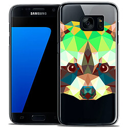 Avis Caseink Coque Housse Etui Galaxy S7 [Crystal HD Polygon Series Animal - Rigide - Ultra Fin - Imprimé en France] - Raton Laveur