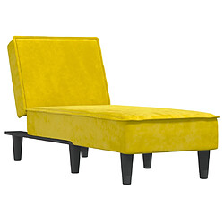 vidaXL Chaise longue jaune velours