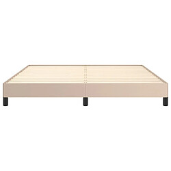 Maison Chic Lit adulte - Lit simple Cadre de lit,Structure du lit Contemporain Cappuccino 160x200 cm Similicuir -MN83583 pas cher