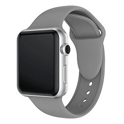 Wewoo Bracelet Bande de montre en silicone à double rivets pour Apple Watch séries 3 et 2 1 42 mm (Gris)