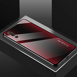 Wewoo Coque Pour Huawei P20 Pro Housse de protection en verre dégradé de texture rouge