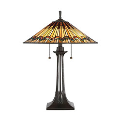 Avis Elstead Lighting Lampe de table Alcott Verre Tiffany Bronze