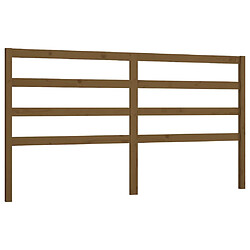 vidaXL Tête de lit Marron miel 206x4x100 cm Bois massif de pin