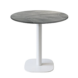 Restootab Table Ø70cm - modèle Round pied blanc lune bleue 