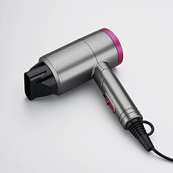 Universal Tuyère pour sèche-cheveux professionnelle max. Ions négatifs pliés thermique et froide à température constante de 1800 W(Gris) 