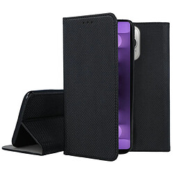 Htdmobiles Housse pour Apple iPhone 15 Pro - etui coque pochette portefeuille + film ecran - NOIR MAGNET