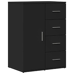 Avis vidaXL Buffets 2 pcs noir 59x39x80 cm bois d'ingénierie