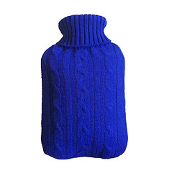 Wewoo Bouillotte Couvre-tricot de couleur unie pour bouteille d'eau chaude sans Sac de velours à rempli et de bleu profond