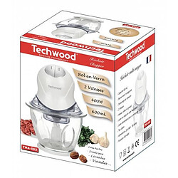 Avis Techwood Mini Hachoir BLANC Bol en verre 600 ML - 300W 2 Vitesses