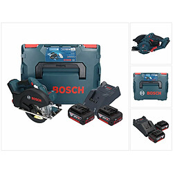 Bosch GKM 18V-50 Professional Scie circulaire à main métal sans fil 18 V 136 mm (06016B8002) brushless + 2x Batteries 5,0 Ah + Chargeur + L-Boxx