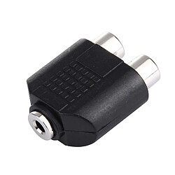 Avis Wewoo Adaptateur noir femelle 3,5 mm à 2 RCA