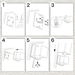 ZMH Applique LED - 4ER Applique LED d'extérieur Applique murale Spot 5W Blanc chaud Escalier pas cher