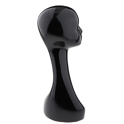 Acheter ABS Mannequin Femme Mannequin Tete Perruque Bijoux Chapeau Chapeau D'affichage Modèle Brillant Noir 50cm