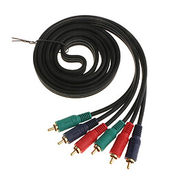 3rca mâle à 3 fiches rgb mâles ypbpr composant vidéo connecteurs câble 5.9ft