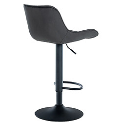 Avis Decoshop26 Tabouret de bar x1 assise avec coutures décoratives losange en velours noir et pieds en métal noir 10_0005228