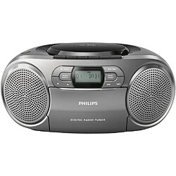 Philips mini chaine stéréo portable radio CD FM DAB DAB+ 2W gris noir