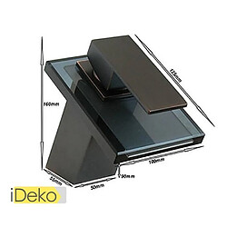 iDeko® Robinet Mitigeur Lavabo cascade de cuivres lavabo robinet laiton (fini nickel brossé)