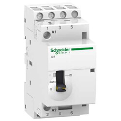 Schneider Electric contacteur - ict - commande manuelle - 25a - 3no - 240v - schneider acti9 a9c21833