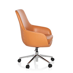 Avis Chaise de bureau / fauteuil de direction BARENO cuir orange hjh OFFICE