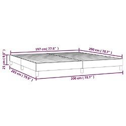 vidaXL Cadre de lit sans matelas noir 200x200 cm similicuir pas cher