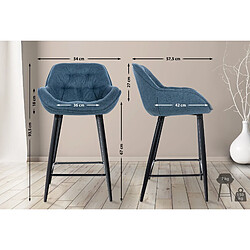 Non Tabouret de bar Gibson en tissu