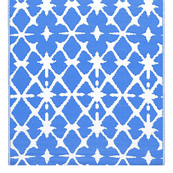 Avis vidaXL Tapis d'extérieur Bleu et blanc 160x230 cm PP