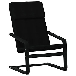 Acheter vidaXL Chaise de relaxation avec repose-pied Noir Tissu