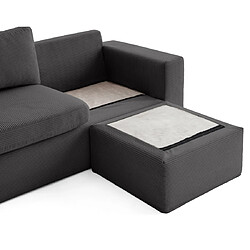 Acheter Lisa Design Calgary - canapé d'angle déhoussable et modulable 3 places + 1 pouf en velours côtelé