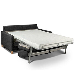 Avis Inside 75 Canapé convertible OGGETTO matelas 16 cm système express sommier lattes 160cm RENATONISI tweed gris graphite